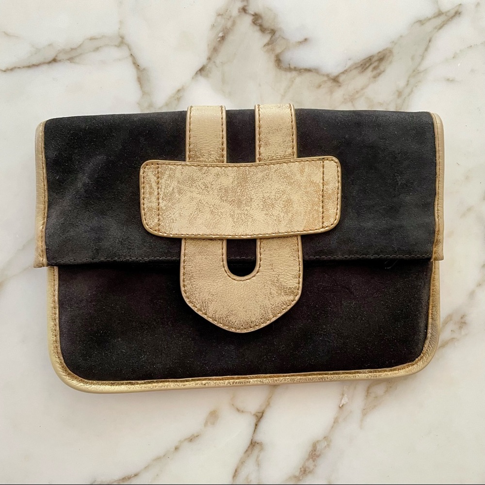 Tila March Suede Clutch
